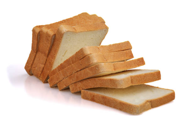 istock Wheat toasted bread isolated on white background 1418845536