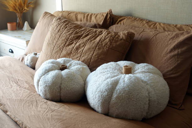 Warm Brown Halloween Bedroom Decor