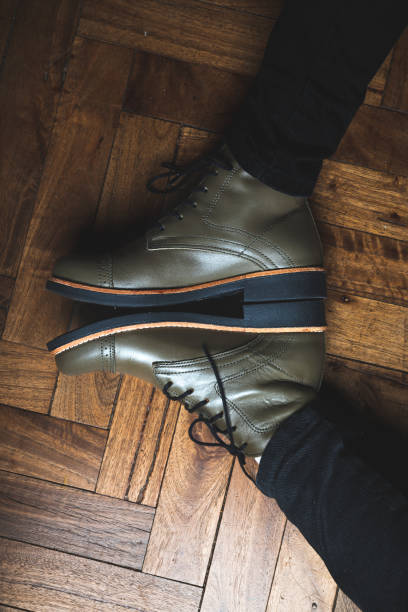 istock boots women's leather shoes with rubber sole 1418852318