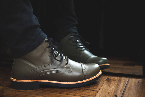 istock boots women's leather shoes with rubber sole 1418852333