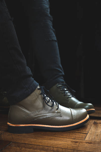 istock boots women's leather shoes with rubber sole 1418852337