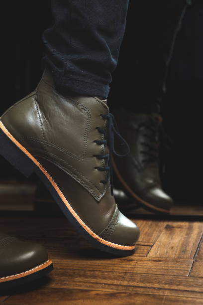 istock boots women's leather shoes with rubber sole 1418852339
