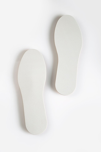 New insoles for shoes on white background