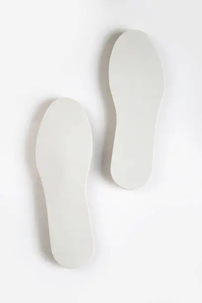 New insoles for shoes on white background