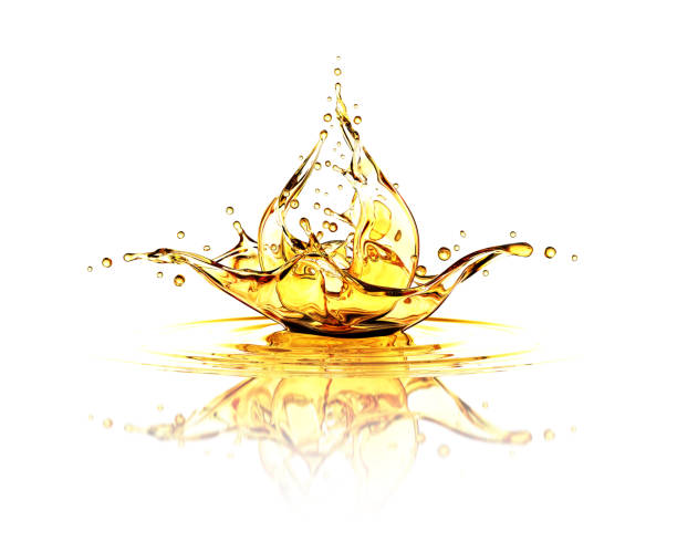 istock Oil Drop Splash On The White Background. 1418857209