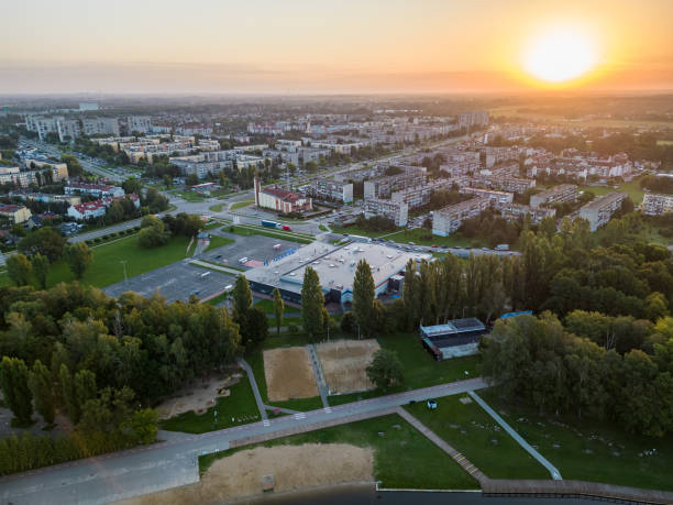 istock View at Pabianice city from a drone 1418866561