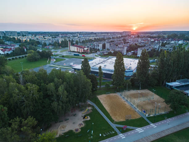 istock View at Pabianice city from a drone 1418866585
