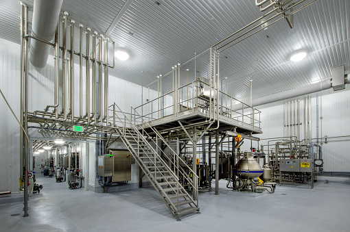 Pasteurizer in a small dairy.