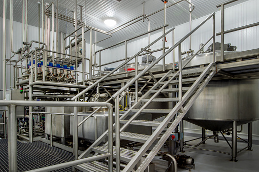 Pasteurizer in a small dairy.
