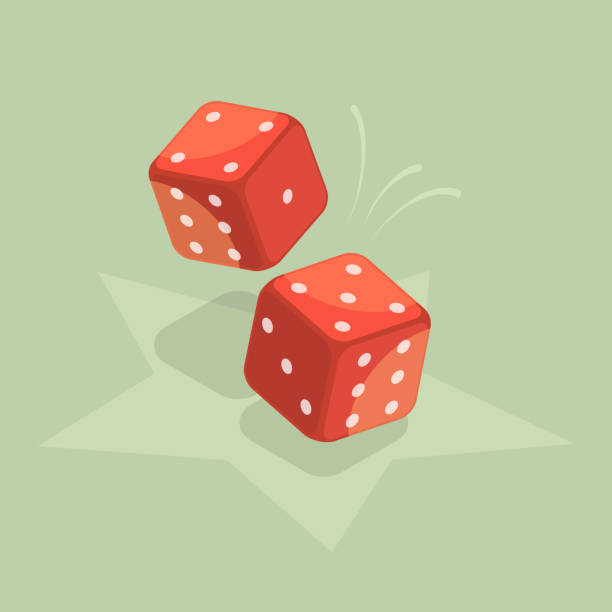 3D Isometric Flat Vector Icon of Dice 3D Isometric Flat Vector Icon of Dice, Casino Game Cubes backgammon stock illustrations