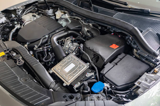 istock modern car engine under hood close up detail 1418880074