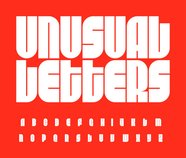 Futurism letters set. Bauhaus font. Unusual high bold alphabet. Original vector typeface for typographic posters, ads, logo, identities, gigs, sport events, packaging, digital media, motion graphics Futurism letters set. Bauhaus font. Unusual high bold alphabet. Original vector typeface for typographic posters, ads, logo, identities, gigs, sport events, packaging, digital media, motion graphics. motion graphics stock illustrations