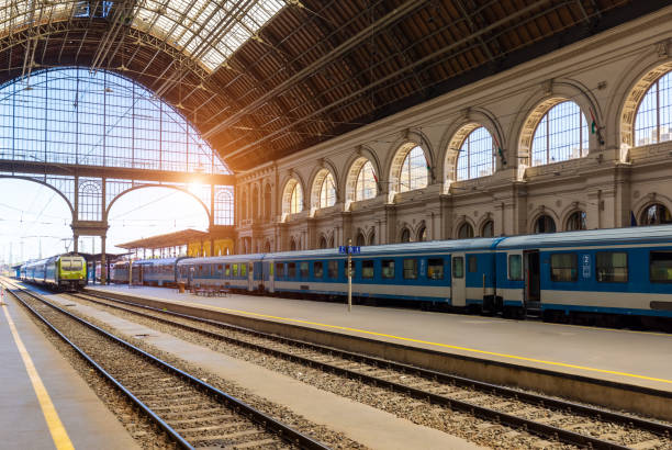 istock Hungary Budapest main central train station serving tourism between major Europe cities 1418893014