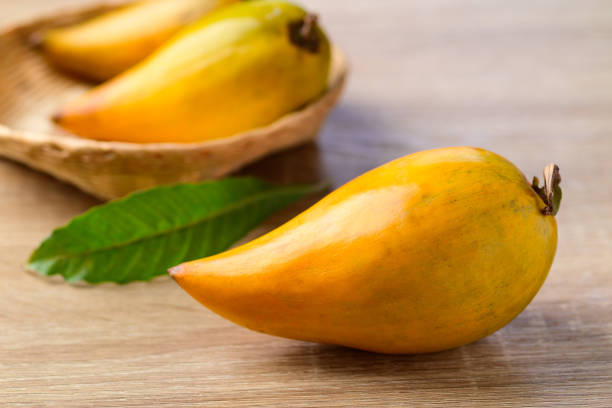 istock Canistel fruit or Eggfruit on wooden background 1418912911