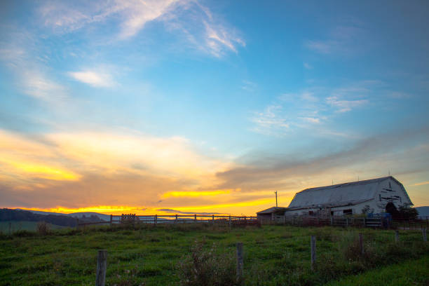 istock Sunset on the old farm 1418914777