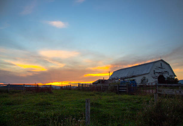 istock Sunset on the old farm 1418914880