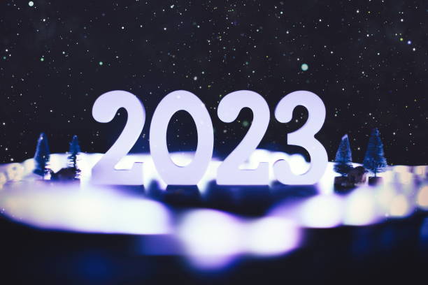 istock Background to New Year 2023. Beautiful Panoramic web banner 1418921696
