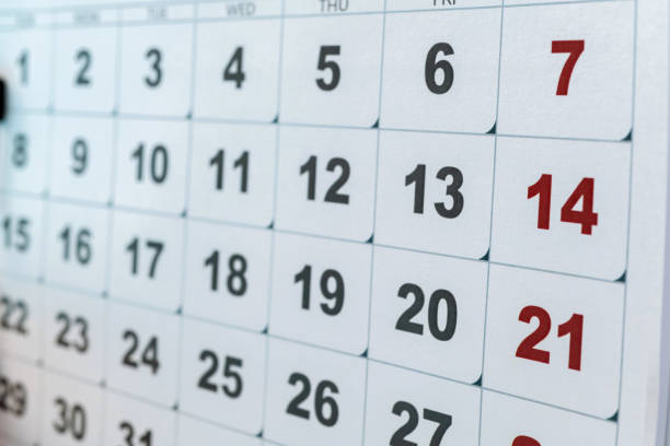 istock Close up of calendar number 1418935093