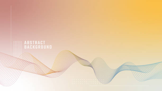 istock Abstract wavy line particle on blurred background. Illustration template for brochures, flyers, magazine, banners, headers, book covers, notebooks, wallpaper background vector 1418949725