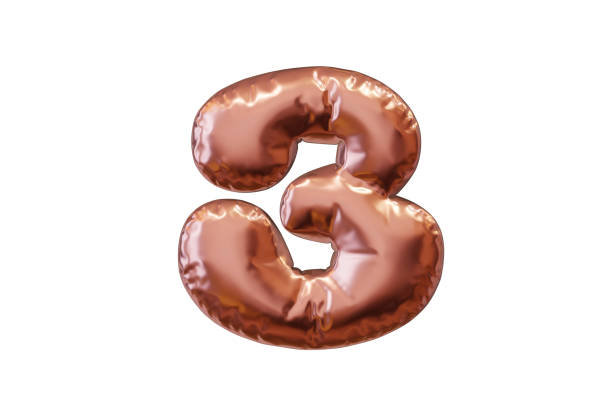 istock Golden inflated number. Balloon metallic number. 3d 1418950049