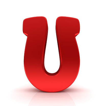 3d rendering of letter L with red fluffy hairy fur uppercase alphabet white background