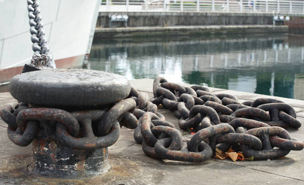istock Chain of mooring 1418965485