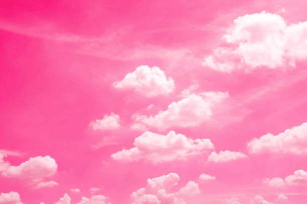 istock Pink tone of beautiful sky clouds for background. 1418965832