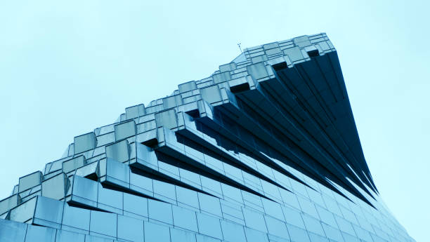 istock Close-Up modern office building.building with copy space.windows office building for background 1418967139