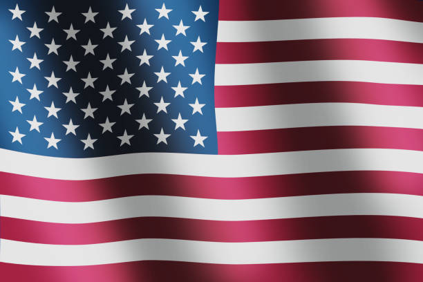istock USA national flag. American flag with red stripes and white stars and smooth wind wave for banner or background. US simbol national Symbol. Waves ripples on flag 1418969712