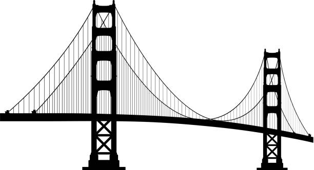 サンフランシスコのゴールデンゲートブリッジ - ゴールデンゲートブリッジ点のイラスト素材／クリップアート素材／マンガ素材／アイコン素材