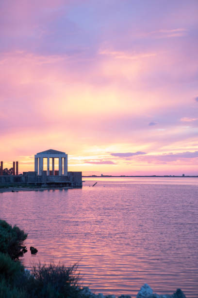 istock sunset above the sea beautiful colors 1418980403