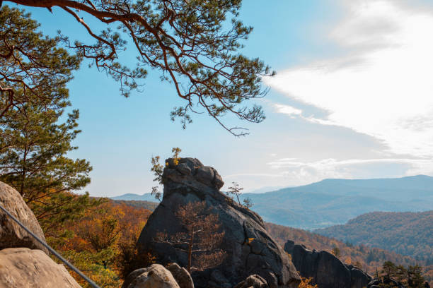 istock dovbush rocks landmark autumn season 1418980455