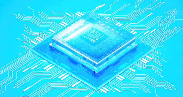 istock 3D rendering of cyberpunk AI. Circuit board. Technology background. Central Computer Processors CPU and GPU concept. Motherboard digital chip. Tech science background. 1418984206