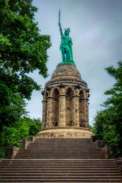 Hermann Monument in the Teutoburg Forest in Germany