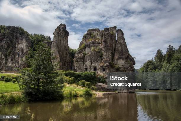 Natural And Cultural Monument Externsteine In The Teutoburg Forest In Germany Stock Photo - Download Image Now