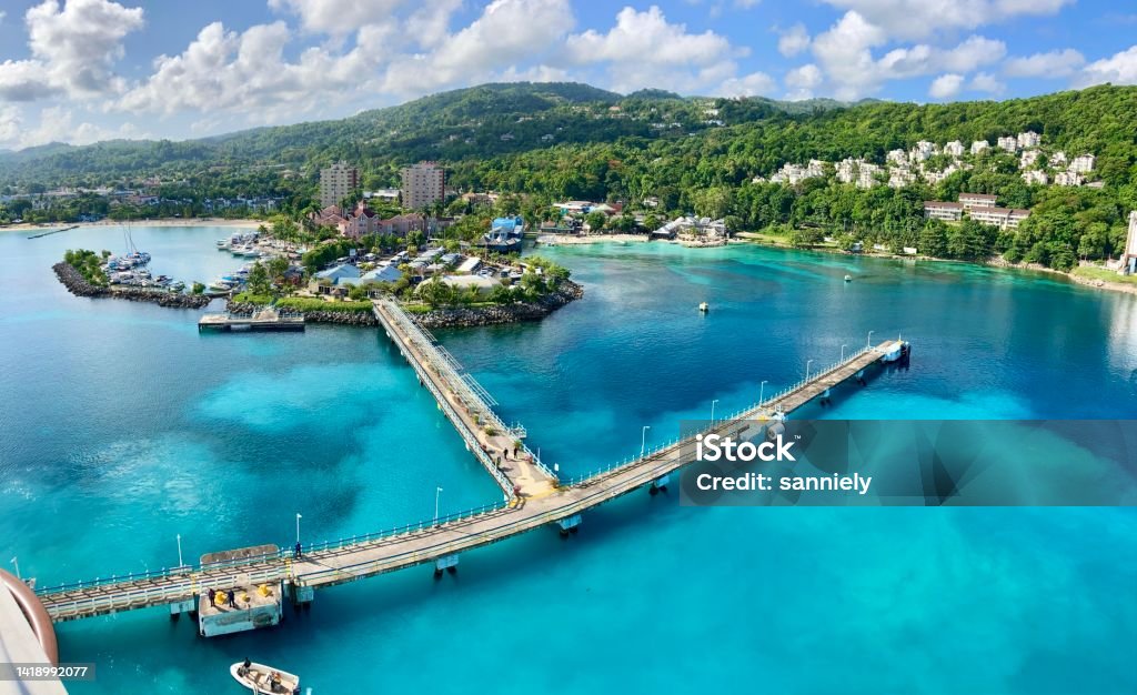 Jamaica- Ocho Rio Jamaica - Port and City of Ocho Rio Jamaica Stock Photo