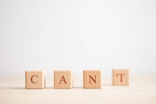 istock Wood block cube with word CAN. Personal development and career growth or change attitude yourself concept. 1418996257
