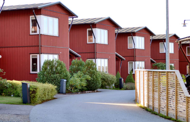 Homes, Stockholm. stock photo