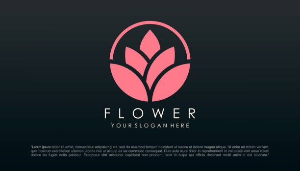 Lotus flower yoga logo design vector. Lotus flower yoga logo design vector. Lotus stock illustrations