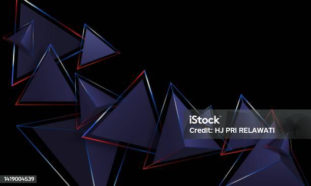 Abstract Triangles Pattern Luxury Dark Blue Stock Illustration ...