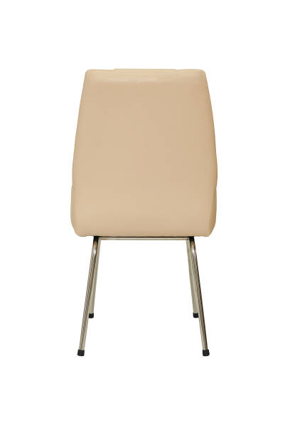 istock small beige leather office chair in strict style on white background, back view 1419004586