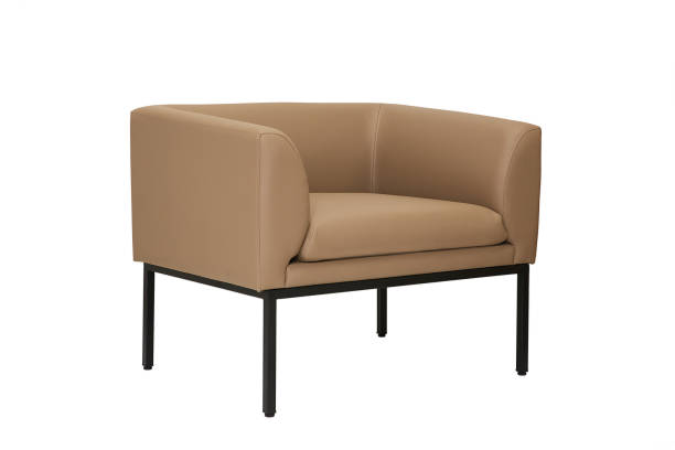 istock small beige leather sofa in strict style isolated on white background, side view 1419004728