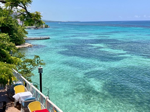 Jamaica - Ocho Rios - Mallard Bay in the north of the island with water with sublime turquoise colors