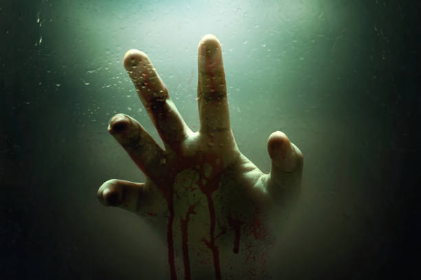 istock Bloody zombie hand, Halloween theme 1419008137