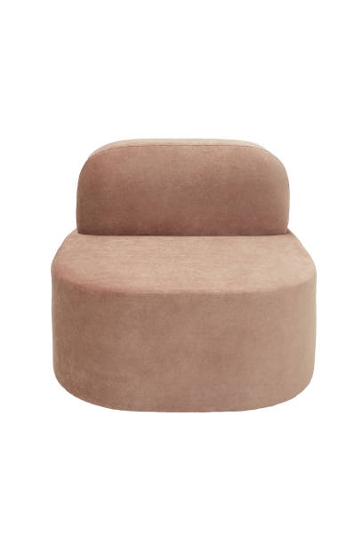 istock unusual modern pink padded stool upholstered with fabric on white background 1419009740