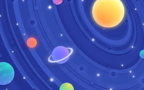 Vector illustration of Abstract Space Exploration Background
