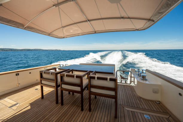 istock Empty deck of luxury yacht 1419016067