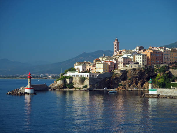 istock Corsica Bastia port town - gate lighthouses 1419022712