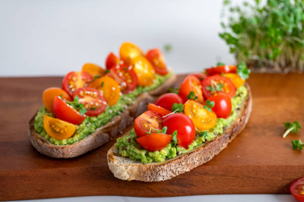 istock Toast with cherry tomatoes and avocado 1419026925