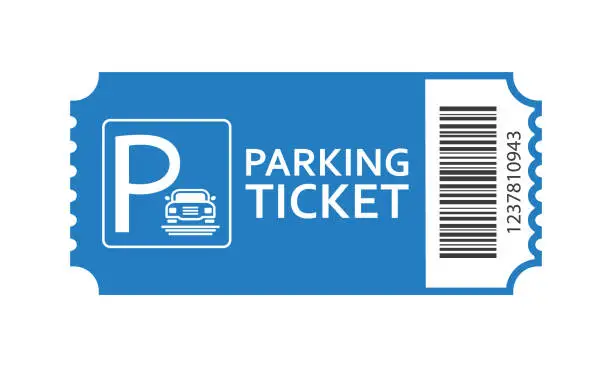 Vector illustration of Parking tickets, parking zone, vector, icon.